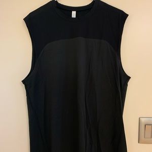 Men’s Large lululemon tank top cut off shirt Black